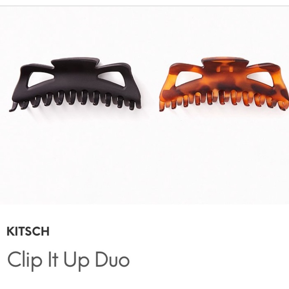 ‼️CLEARANCE 10 for $10‼️ Kitsch jumbo claw clip two pack